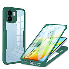 Custodia Silicone Trasparente Laterale 360 Gradi Cover MJ1 per Xiaomi Poco C50 Verde