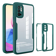 Custodia Silicone Trasparente Laterale 360 Gradi Cover MJ1 per Xiaomi POCO M3 Pro 5G Verde