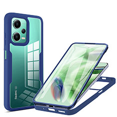 Custodia Silicone Trasparente Laterale 360 Gradi Cover MJ1 per Xiaomi Poco X5 5G Blu