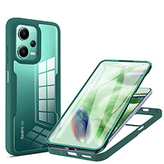 Custodia Silicone Trasparente Laterale 360 Gradi Cover MJ1 per Xiaomi Poco X5 5G Verde