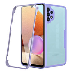 Custodia Silicone Trasparente Laterale 360 Gradi Cover MJ2 per Samsung Galaxy A32 5G Viola