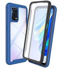 Custodia Silicone Trasparente Laterale 360 Gradi Cover per Oppo A74 4G Blu