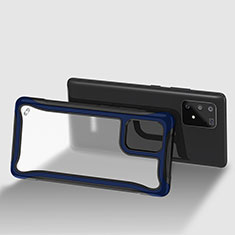 Custodia Silicone Trasparente Laterale 360 Gradi Cover per Samsung Galaxy M80S Blu