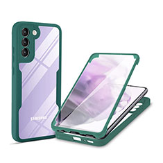 Custodia Silicone Trasparente Laterale 360 Gradi Cover per Samsung Galaxy S24 5G Verde