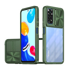 Custodia Silicone Trasparente Laterale 360 Gradi Cover QW1 per Xiaomi Redmi Note 11 4G (2022) Verde