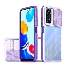 Custodia Silicone Trasparente Laterale 360 Gradi Cover QW1 per Xiaomi Redmi Note 11 4G (2022) Viola