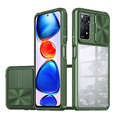 Custodia Silicone Trasparente Laterale 360 Gradi Cover QW1 per Xiaomi Redmi Note 12 Pro 4G Verde