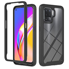 Custodia Silicone Trasparente Laterale 360 Gradi Cover YB1 per Oppo F19 Pro Nero