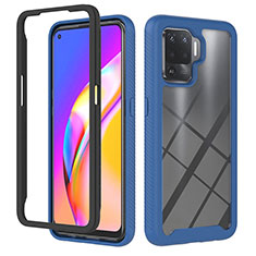 Custodia Silicone Trasparente Laterale 360 Gradi Cover YB1 per Oppo Reno5 Lite Blu