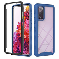 Custodia Silicone Trasparente Laterale 360 Gradi Cover YB1 per Samsung Galaxy S20 FE 4G Blu