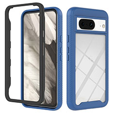 Custodia Silicone Trasparente Laterale 360 Gradi Cover YB2 per Google Pixel 8 5G Blu