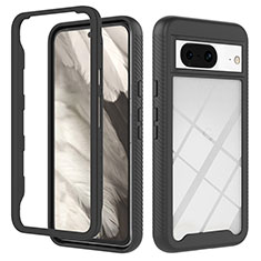 Custodia Silicone Trasparente Laterale 360 Gradi Cover YB2 per Google Pixel 8 5G Nero