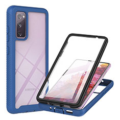 Custodia Silicone Trasparente Laterale 360 Gradi Cover YB2 per Samsung Galaxy S20 FE 4G Blu