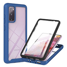 Custodia Silicone Trasparente Laterale 360 Gradi Cover YB2 per Samsung Galaxy S20 FE 5G Blu