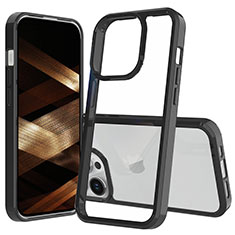 Custodia Silicone Trasparente Laterale 360 Gradi Cover ZJ1 per Apple iPhone 13 Pro Nero