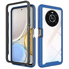 Custodia Silicone Trasparente Laterale 360 Gradi Cover ZJ1 per Huawei Honor Magic4 Lite 4G Blu