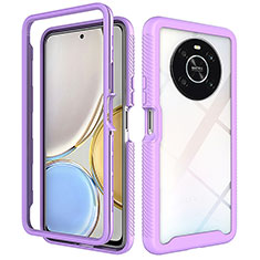 Custodia Silicone Trasparente Laterale 360 Gradi Cover ZJ1 per Huawei Honor Magic4 Lite 4G Lavanda