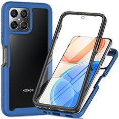 Custodia Silicone Trasparente Laterale 360 Gradi Cover ZJ1 per Huawei Honor X8 4G Blu