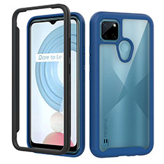 Custodia Silicone Trasparente Laterale 360 Gradi Cover ZJ1 per Realme C21Y Blu