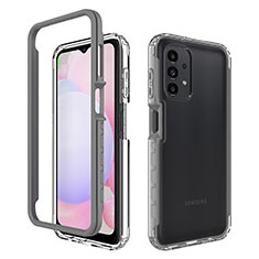 Custodia Silicone Trasparente Laterale 360 Gradi Cover ZJ1 per Samsung Galaxy A13 4G Grigio