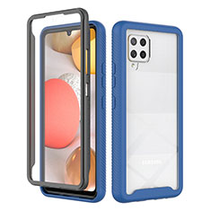 Custodia Silicone Trasparente Laterale 360 Gradi Cover ZJ1 per Samsung Galaxy A42 5G Blu