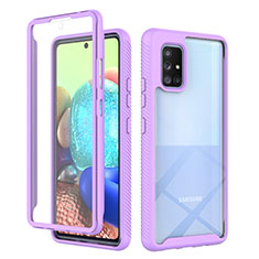 Custodia Silicone Trasparente Laterale 360 Gradi Cover ZJ1 per Samsung Galaxy A71 5G Lavanda