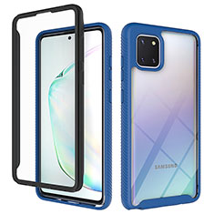 Custodia Silicone Trasparente Laterale 360 Gradi Cover ZJ1 per Samsung Galaxy M60s Blu