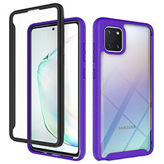 Custodia Silicone Trasparente Laterale 360 Gradi Cover ZJ1 per Samsung Galaxy Note 10 Lite Lavanda