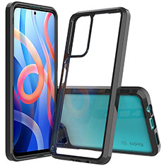 Custodia Silicone Trasparente Laterale 360 Gradi Cover ZJ1 per Xiaomi Redmi Note 11 5G Nero
