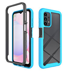 Custodia Silicone Trasparente Laterale 360 Gradi Cover ZJ2 per Samsung Galaxy A13 4G Cielo Blu