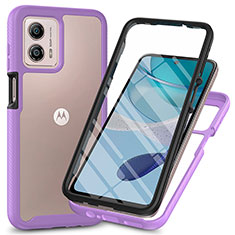 Custodia Silicone Trasparente Laterale 360 Gradi Cover ZJ3 per Motorola Moto G53 5G Viola