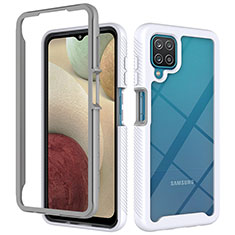 Custodia Silicone Trasparente Laterale 360 Gradi Cover ZJ3 per Samsung Galaxy A12 5G Bianco