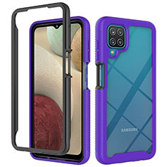 Custodia Silicone Trasparente Laterale 360 Gradi Cover ZJ3 per Samsung Galaxy A12 5G Viola