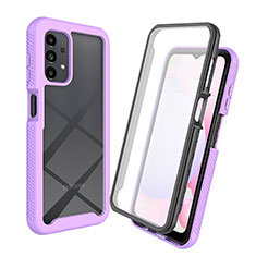 Custodia Silicone Trasparente Laterale 360 Gradi Cover ZJ3 per Samsung Galaxy A13 4G Lavanda