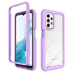 Custodia Silicone Trasparente Laterale 360 Gradi Cover ZJ3 per Samsung Galaxy A23 4G Lavanda