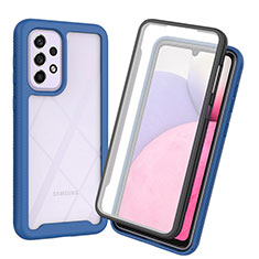 Custodia Silicone Trasparente Laterale 360 Gradi Cover ZJ3 per Samsung Galaxy A33 5G Blu