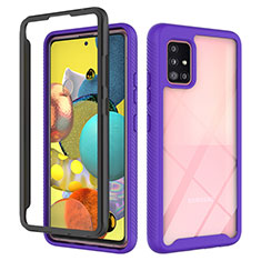 Custodia Silicone Trasparente Laterale 360 Gradi Cover ZJ3 per Samsung Galaxy A51 5G Lavanda