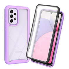 Custodia Silicone Trasparente Laterale 360 Gradi Cover ZJ3 per Samsung Galaxy A53 5G Lavanda