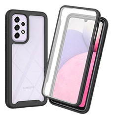 Custodia Silicone Trasparente Laterale 360 Gradi Cover ZJ3 per Samsung Galaxy A53 5G Nero