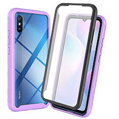 Custodia Silicone Trasparente Laterale 360 Gradi Cover ZJ3 per Xiaomi Redmi 9i Viola