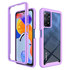 Custodia Silicone Trasparente Laterale 360 Gradi Cover ZJ3 per Xiaomi Redmi Note 11 Pro 4G Lavanda