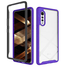 Custodia Silicone Trasparente Laterale 360 Gradi Cover ZJ4 per LG Velvet 5G Viola