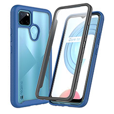 Custodia Silicone Trasparente Laterale 360 Gradi Cover ZJ4 per Realme C21Y Blu