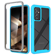 Custodia Silicone Trasparente Laterale 360 Gradi Cover ZJ4 per Samsung Galaxy A15 4G Cielo Blu