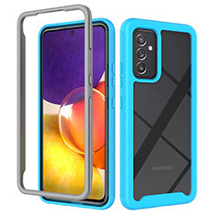 Custodia Silicone Trasparente Laterale 360 Gradi Cover ZJ4 per Samsung Galaxy A34 5G Cielo Blu