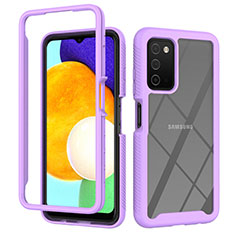 Custodia Silicone Trasparente Laterale 360 Gradi Cover ZJ4 per Samsung Galaxy M02s Lavanda