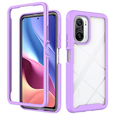 Custodia Silicone Trasparente Laterale 360 Gradi Cover ZJ4 per Xiaomi Mi 11i 5G Lavanda