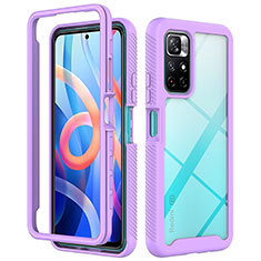 Custodia Silicone Trasparente Laterale 360 Gradi Cover ZJ4 per Xiaomi Poco M4 Pro 5G Lavanda