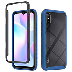 Custodia Silicone Trasparente Laterale 360 Gradi Cover ZJ4 per Xiaomi Redmi 9i Blu