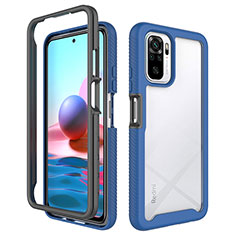 Custodia Silicone Trasparente Laterale 360 Gradi Cover ZJ4 per Xiaomi Redmi Note 11 SE India 4G Blu